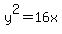 y%5E2=16x
