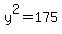 y%5E2=175