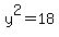 y%5E2=18