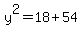 y%5E2=18%2B54