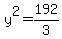 y%5E2=192%2F3