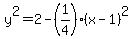 y%5E2=2-%281%2F4%29%28x-1%29%5E2