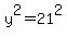y%5E2=21%5E2