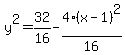 y%5E2=32%2F16-4%28x-1%29%5E2%2F16