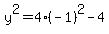 y%5E2=4%2A%28-1%29%5E2-4