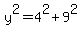 y%5E2=4%5E2%2B9%5E2