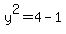 y%5E2=4-1