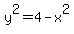 y%5E2=4-x%5E2
