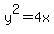 y%5E2=4x