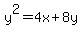y%5E2=4x%2B8y