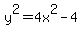 y%5E2=4x%5E2-4