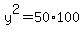 y%5E2=50%2A100