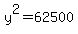 y%5E2=62500