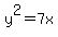 y%5E2=7x