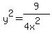 y%5E2=9%2F%284x%5E2%29