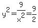 y%5E2=9%2Fx%5E2=9%2F2