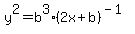 y%5E2=b%5E3%282x%2Bb%29%5E%28-1%29