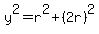y%5E2=r%5E2%2B%282r%29%5E2