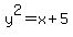 y%5E2=x%2B5