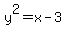 y%5E2=x-3