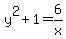 y%5E2+%2B+1=6%2Fx