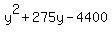 y%5E2+%2B+275y+-+4400