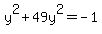 y%5E2+%2B+49y%5E2+=-1