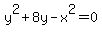y%5E2+%2B+8y+-+x%5E2+=+0