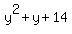 y%5E2+%2B+y+%2B+14