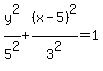 y%5E2+%2F5%5E2%2B%28x-5%29%5E2+%2F3%5E2++=+1