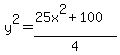y%5E2+=+%2825x%5E2%2B100%29%2F4