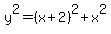 y%5E2+=+%28x%2B2%29%5E2+%2B+x%5E2