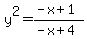 y%5E2+=++%28-x%2B1%29%2F%28-x%2B4%29+