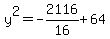 y%5E2+=+-2116%2F16%2B64