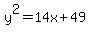 y%5E2+=+14x+%2B+49