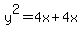 y%5E2+=+4x%2B4x