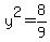 y%5E2+=+8%2F9