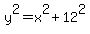y%5E2+=+x%5E2+%2B12%5E2