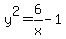 y%5E2+=6%2Fx-1