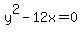 y%5E2+-+12x+=+0