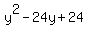 y%5E2+-+24y+%2B+24