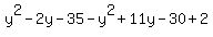 y%5E2+-+2y+-+35+-+y%5E2+%2B+11y+-+30+%2B+2