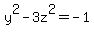 y%5E2+-+3z%5E2+=+-1