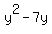 y%5E2+-+7y