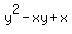 y%5E2+-+xy+%2B+x