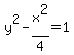 y%5E2-+x%5E2%2F4+=+1