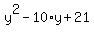 y%5E2-10%2Ay%2B21