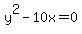y%5E2-10x=0