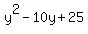 y%5E2-10y%2B25