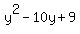 y%5E2-10y%2B9